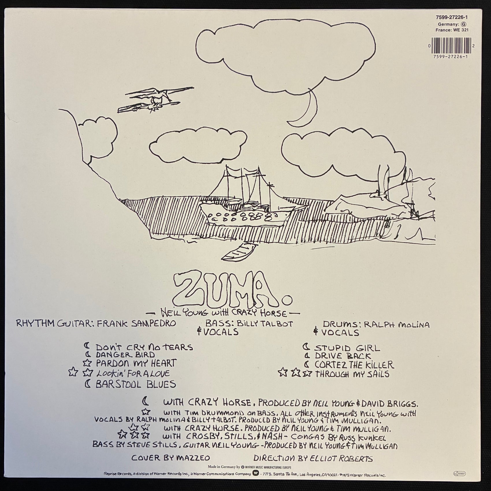 NEIL YOUNG & CRAZY HORSE - ZUMA (USED VINYL EU M-/M-)