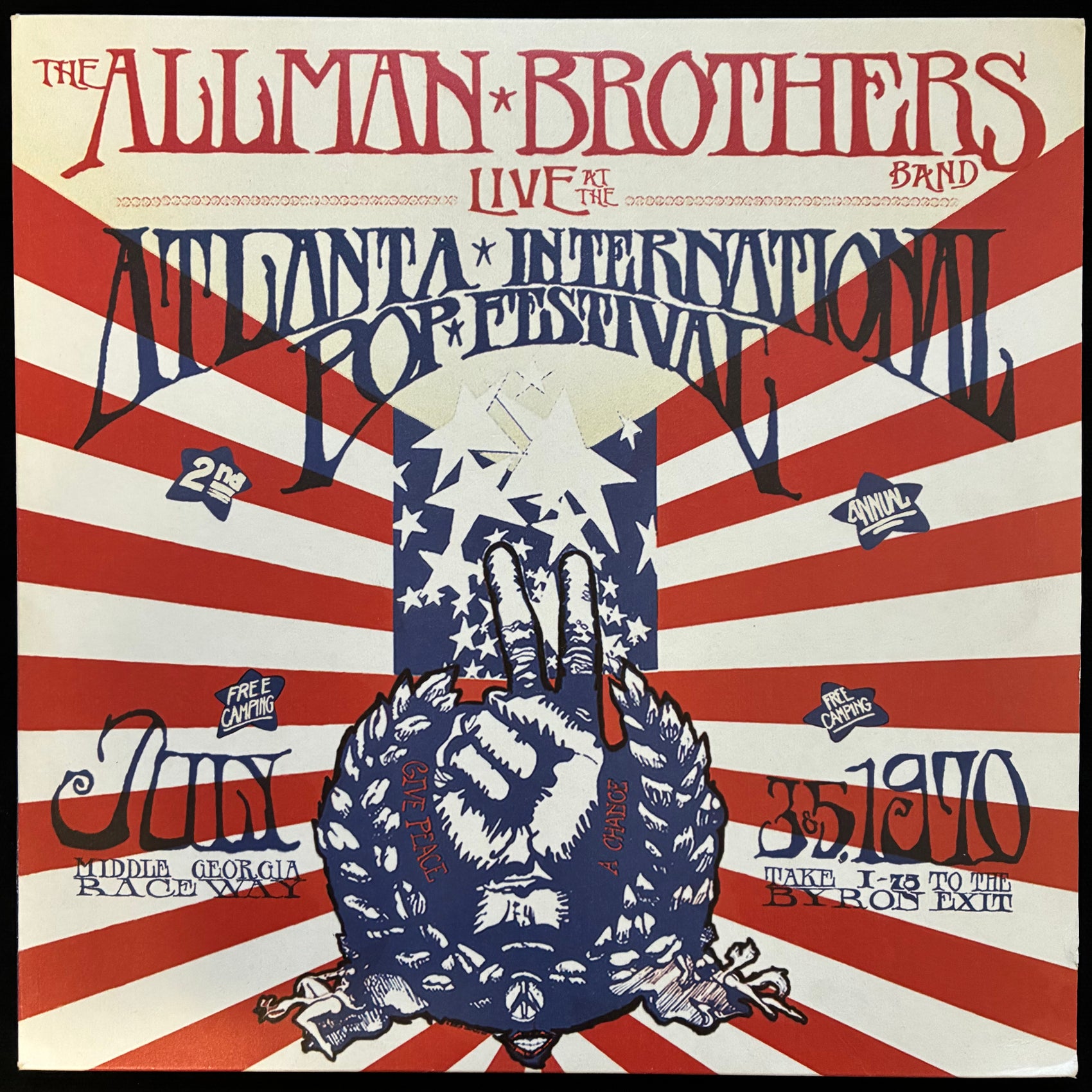 ALLMAN BROTHERS BAND - LIVE AT THE ATLANTA POP FESTIVAL (USED VINYL 2018 US 4LP M-/EX+)
