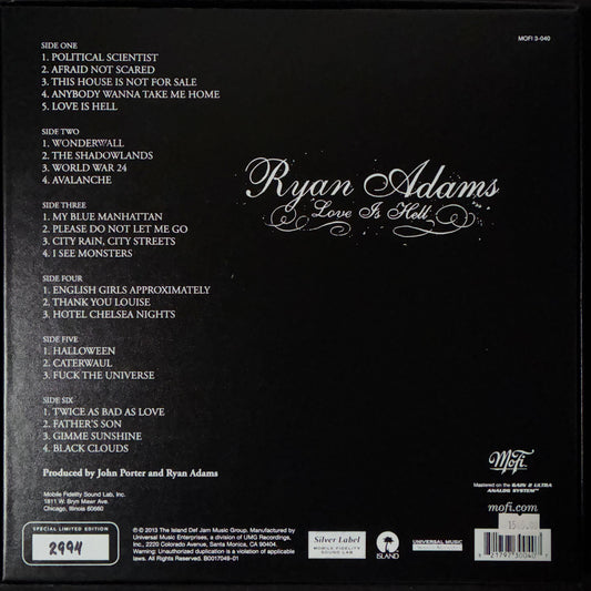 RYAN ADAMS - LOVE IS HELL (MFSL) (3LP) (USED VINYL 2014 US M-/M-)