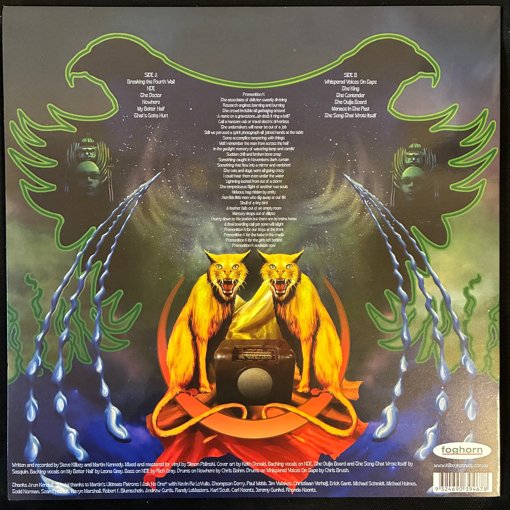 KILBEY KENNEDY - PREMONITION K (SIGNED) (USED VINYL 2024 AUS M-/M-)