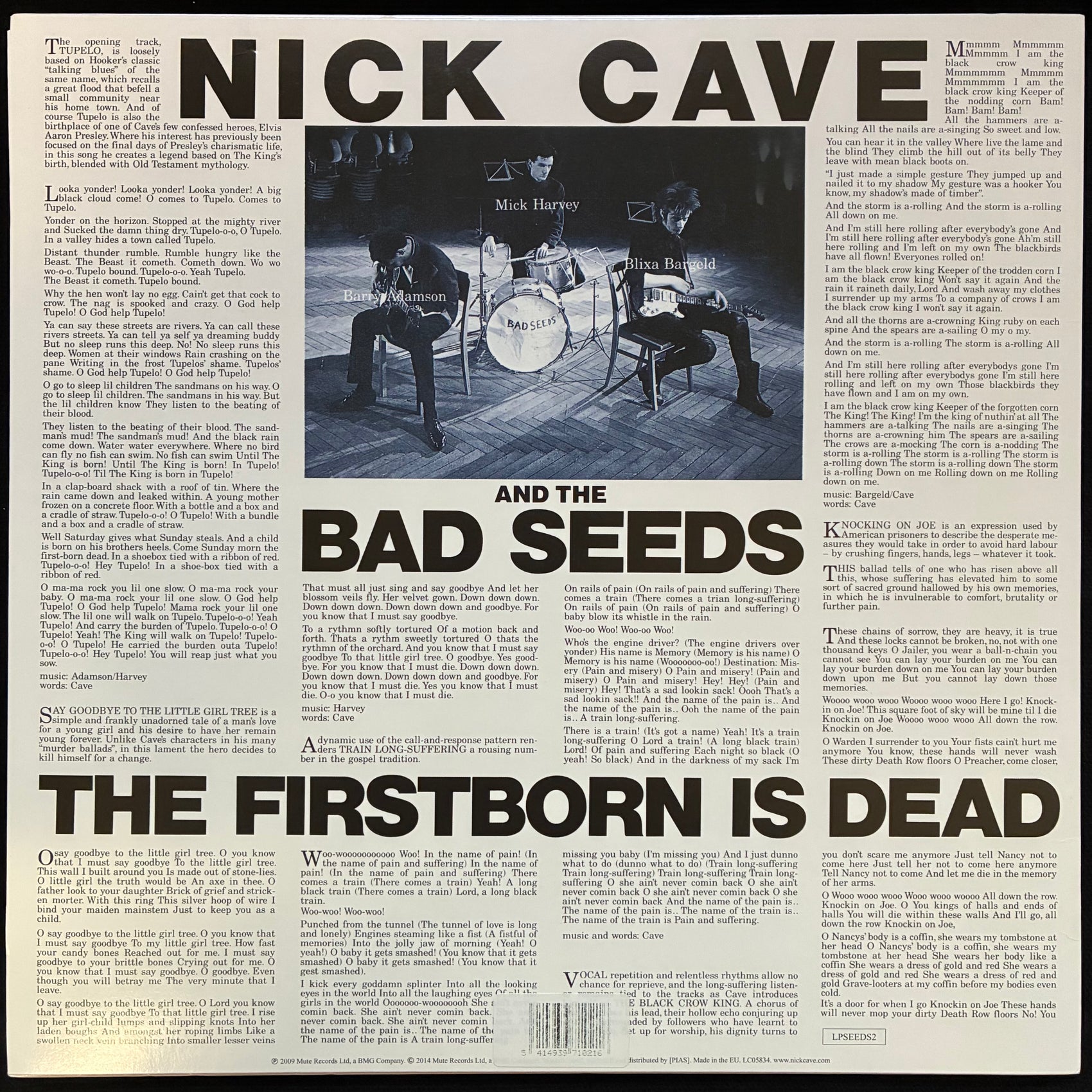NICK CAVE AND THE BAD SEEDS - THE FIRSTBORN IS DEAD (USED VINYL 2014 UK/EU M-/EX+)