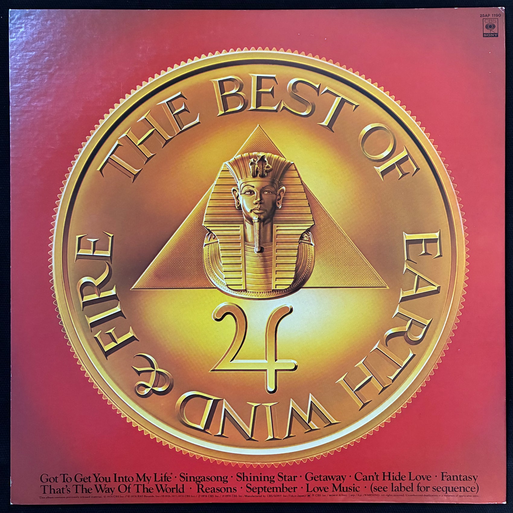 EARTH, WIND & FIRE - THE BEST OF EARTH, WIND & FIRE, VOL. 1 (USED VINYL 1978 JAPAN M-/EX+)