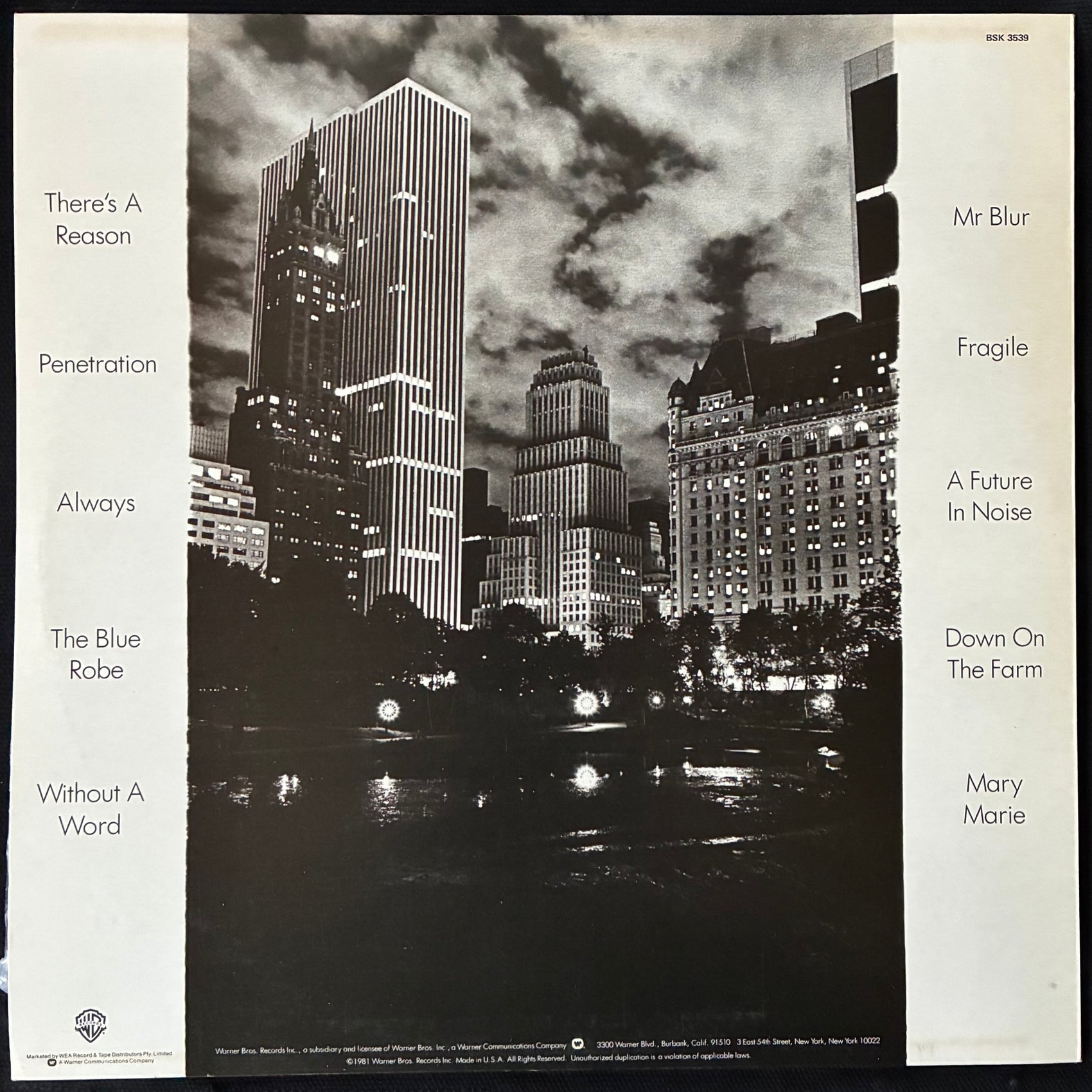 TOM VERLAINE - DREAMTIME (USED VINYL 1981 AUS M-/EX+)