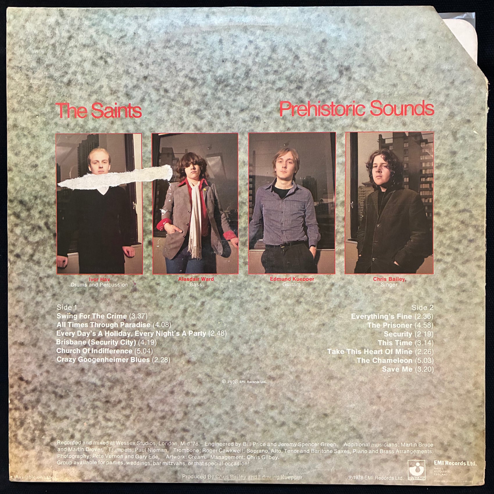 SAINTS - PREHISTORIC SOUNDS (USED VINYL 1978 UK M-/VG+)