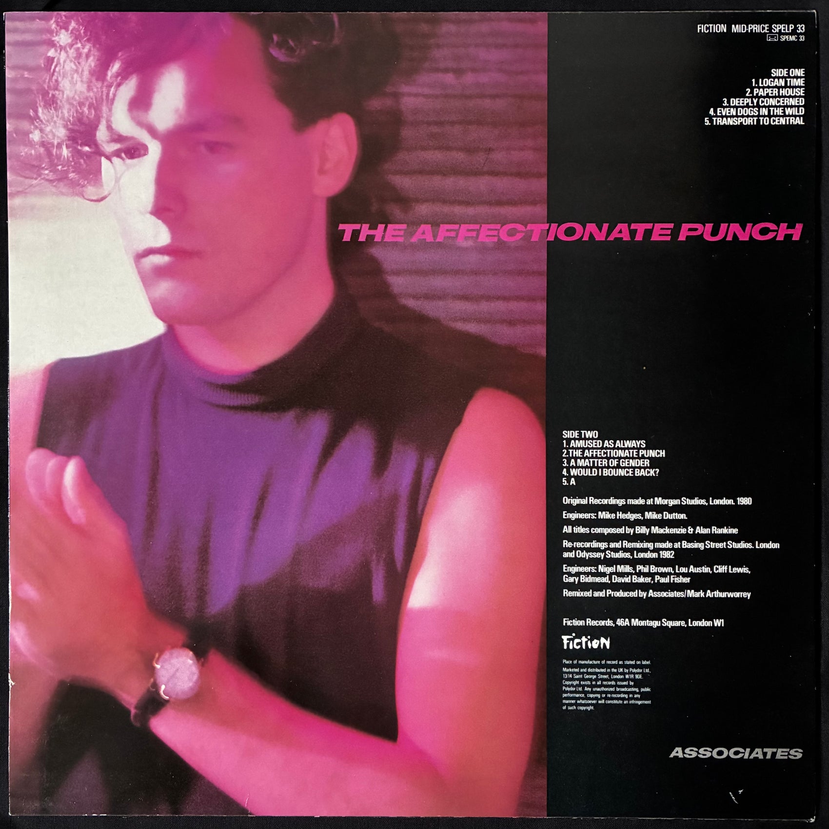ASSOCIATES - THE AFFECTIONATE PUNCH (USED VINYL 1983 UK M-/M-)