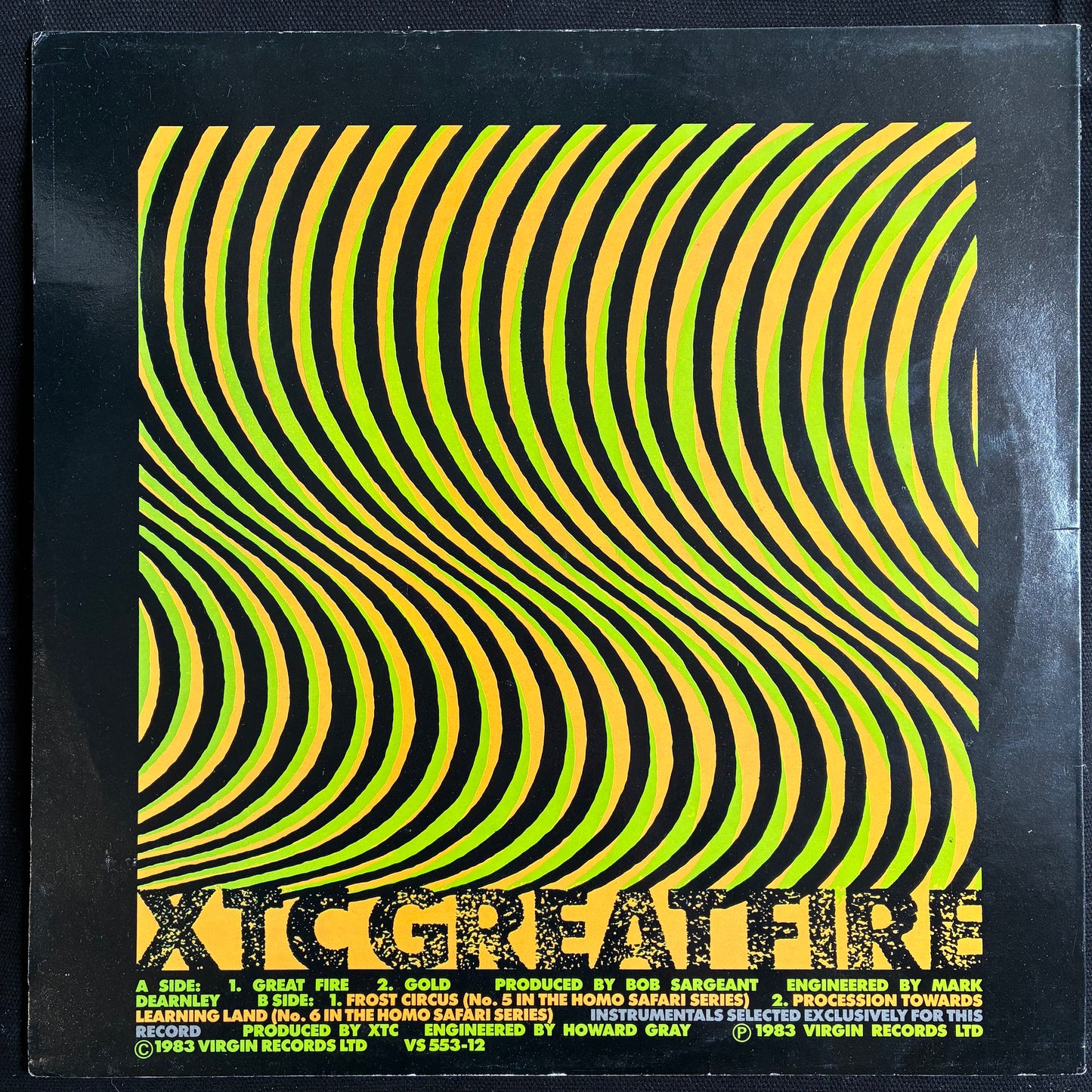 XTC - GREAT FIRE (USED VINYL 1983 UK 12" M-/EX+)