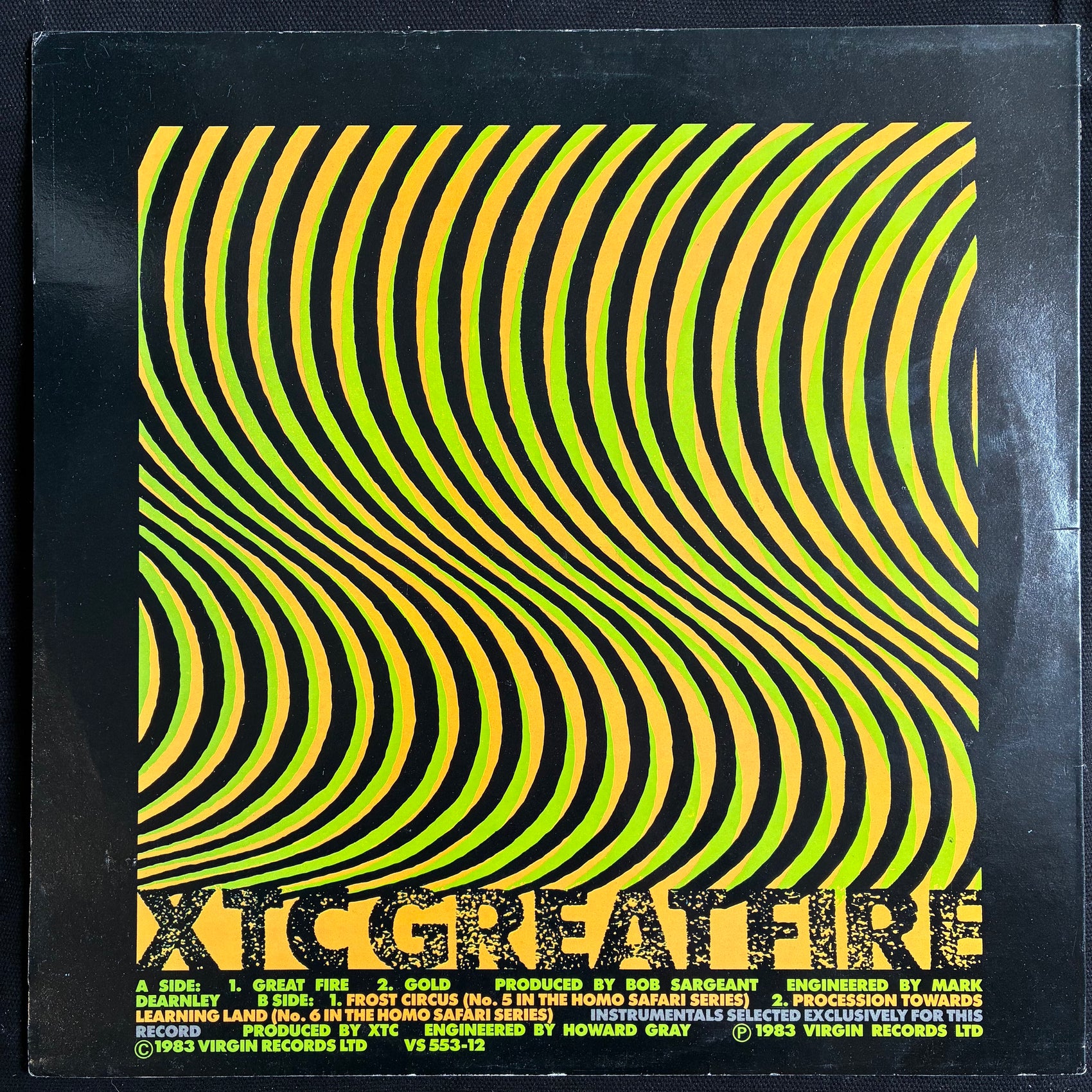 XTC - GREAT FIRE (USED VINYL 1983 UK 12" M-/EX+)