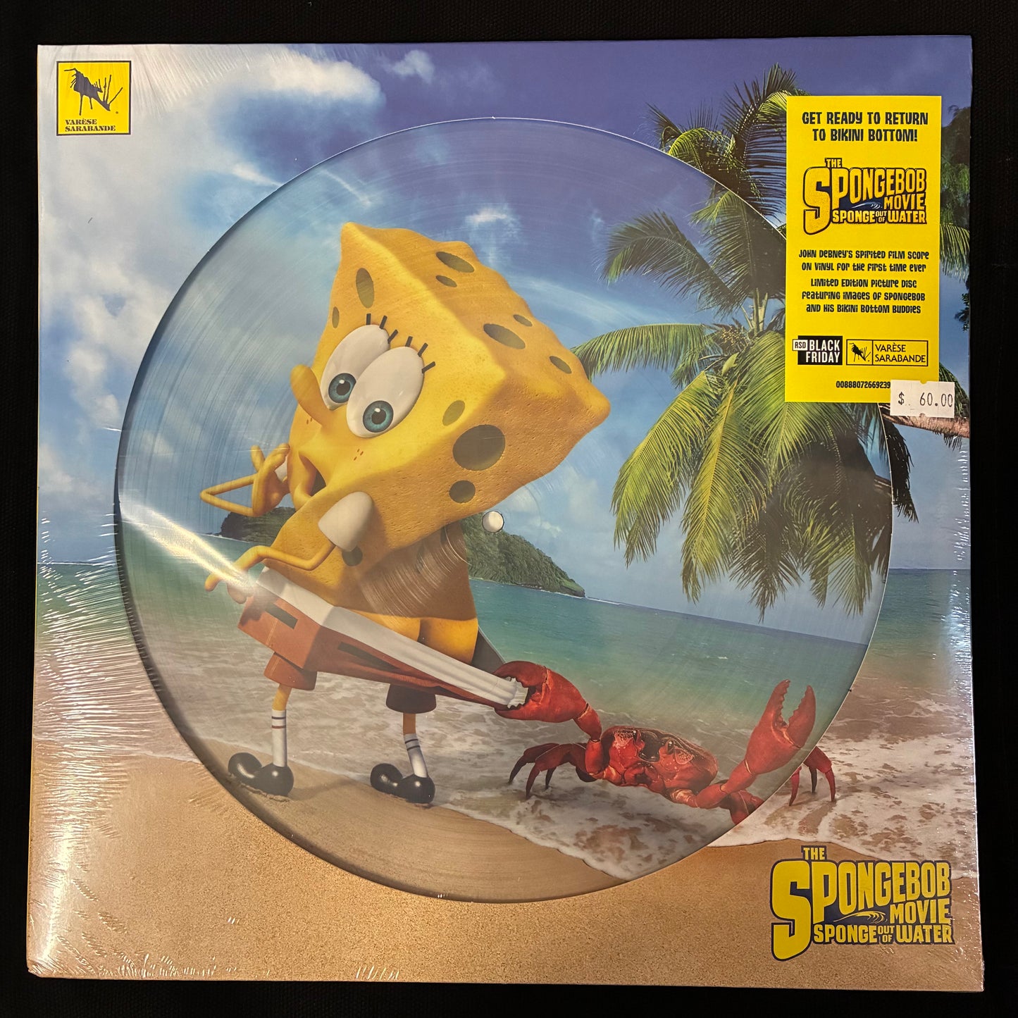 JOHN DEBNEY - THE SPONGEBOB MOVIE: SPONGE OUT OF WATER 10TH ANNIVERSARY (PICTURE DISC) VINYL