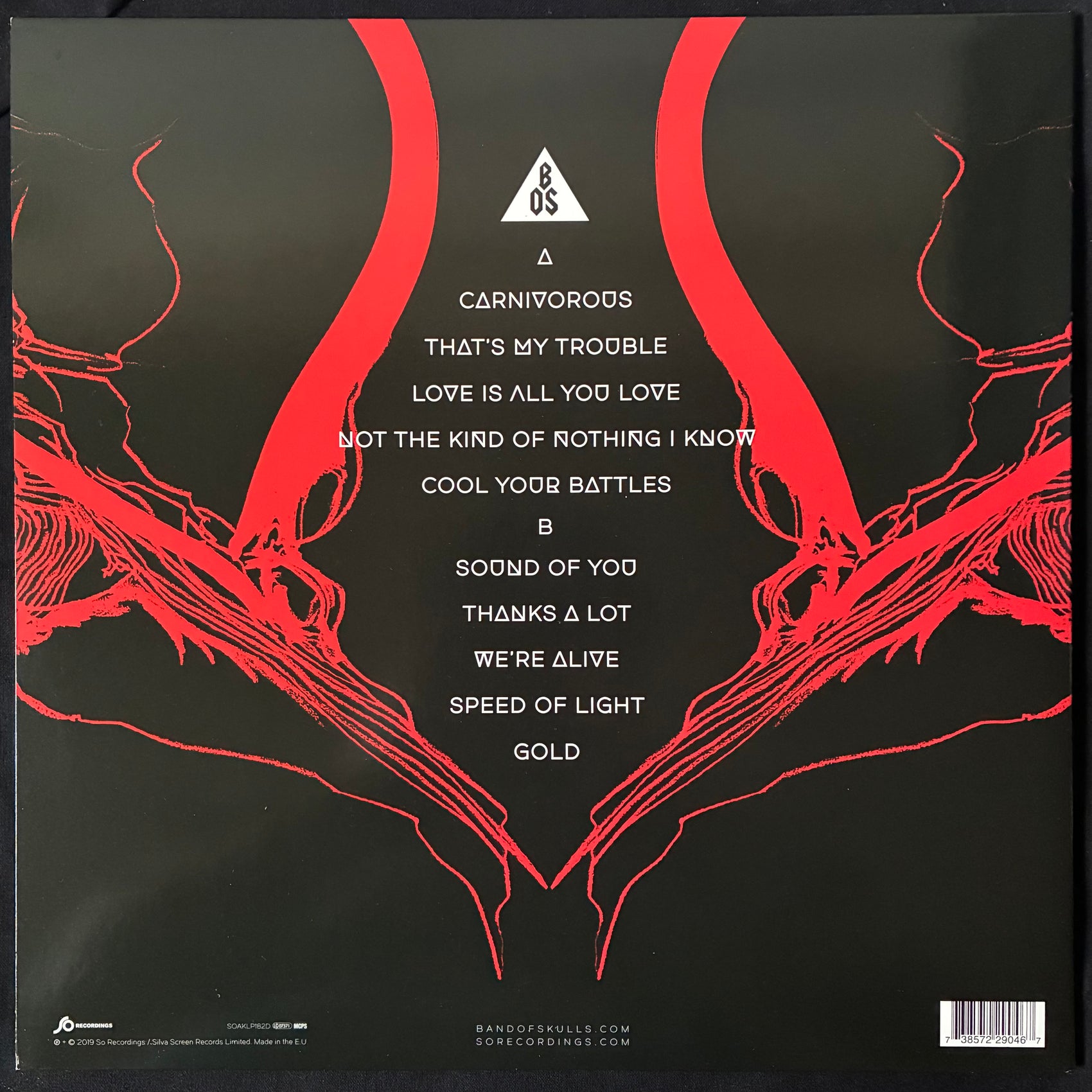 BAND OF SKULLS - LOVE IS ALL YOU LOVE (RED VINYL) (USED VINYL 2019 EU M-/M-)