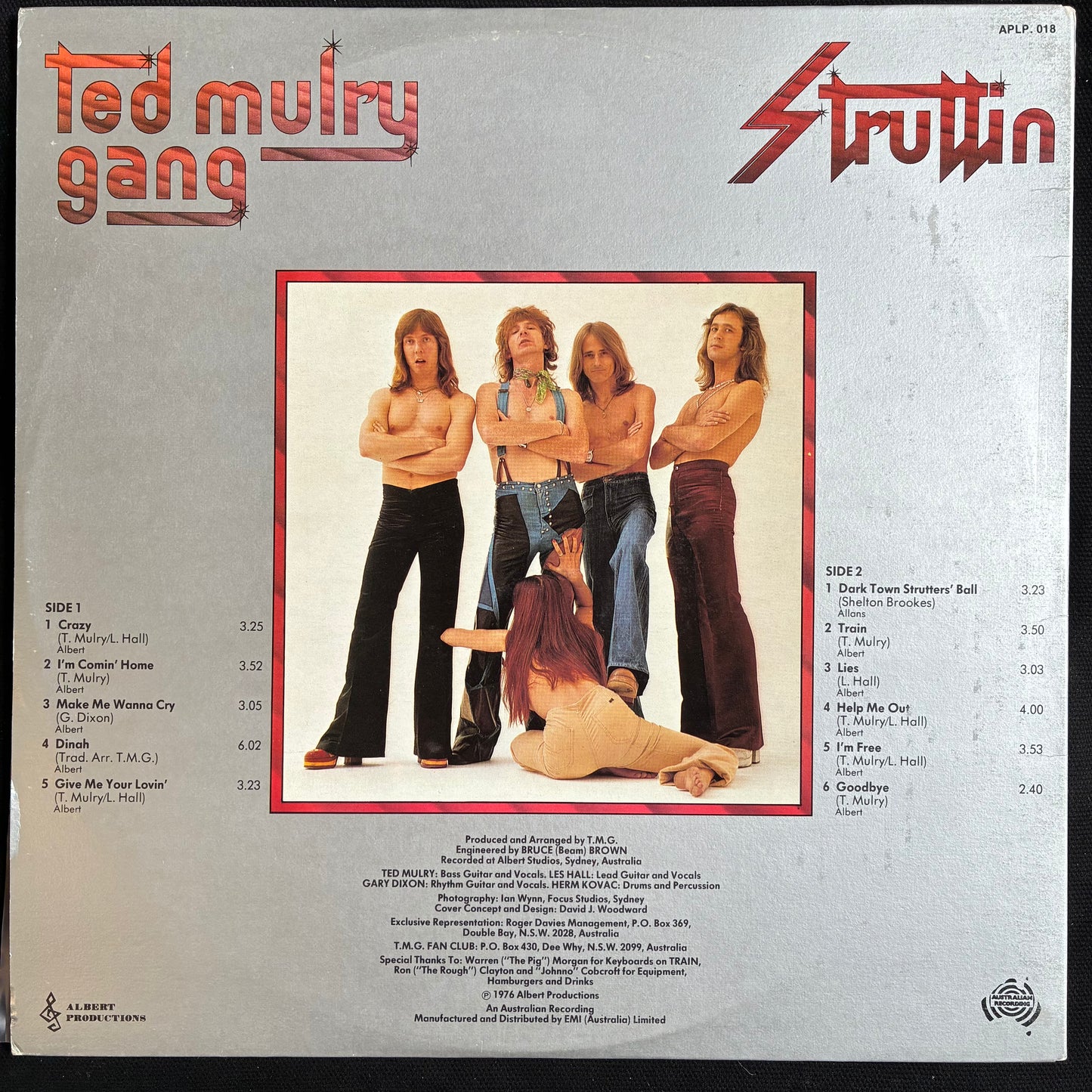 TED MULRY GANG - STRUTTIN (USED VINYL 1976 AUS LP M-/EX+)