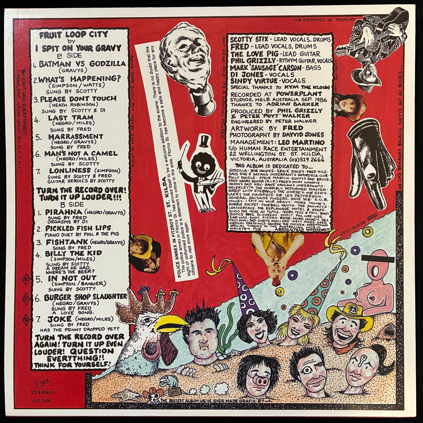 I SPIT ON YOUR GRAVY - FRUIT LOOP CITY (USED VINYL 1987 AUS M-/M-)