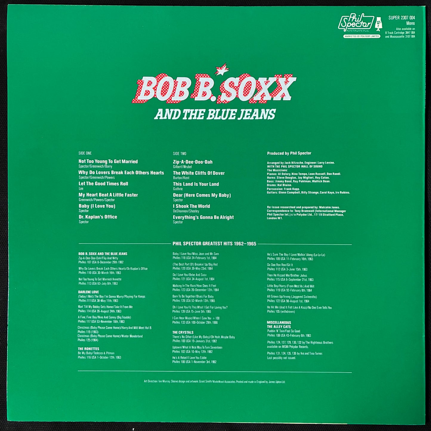 BOB B. SOXX AND THE BLUE JEANS  - BOB B. SOXX AND THE BLUE JEANS