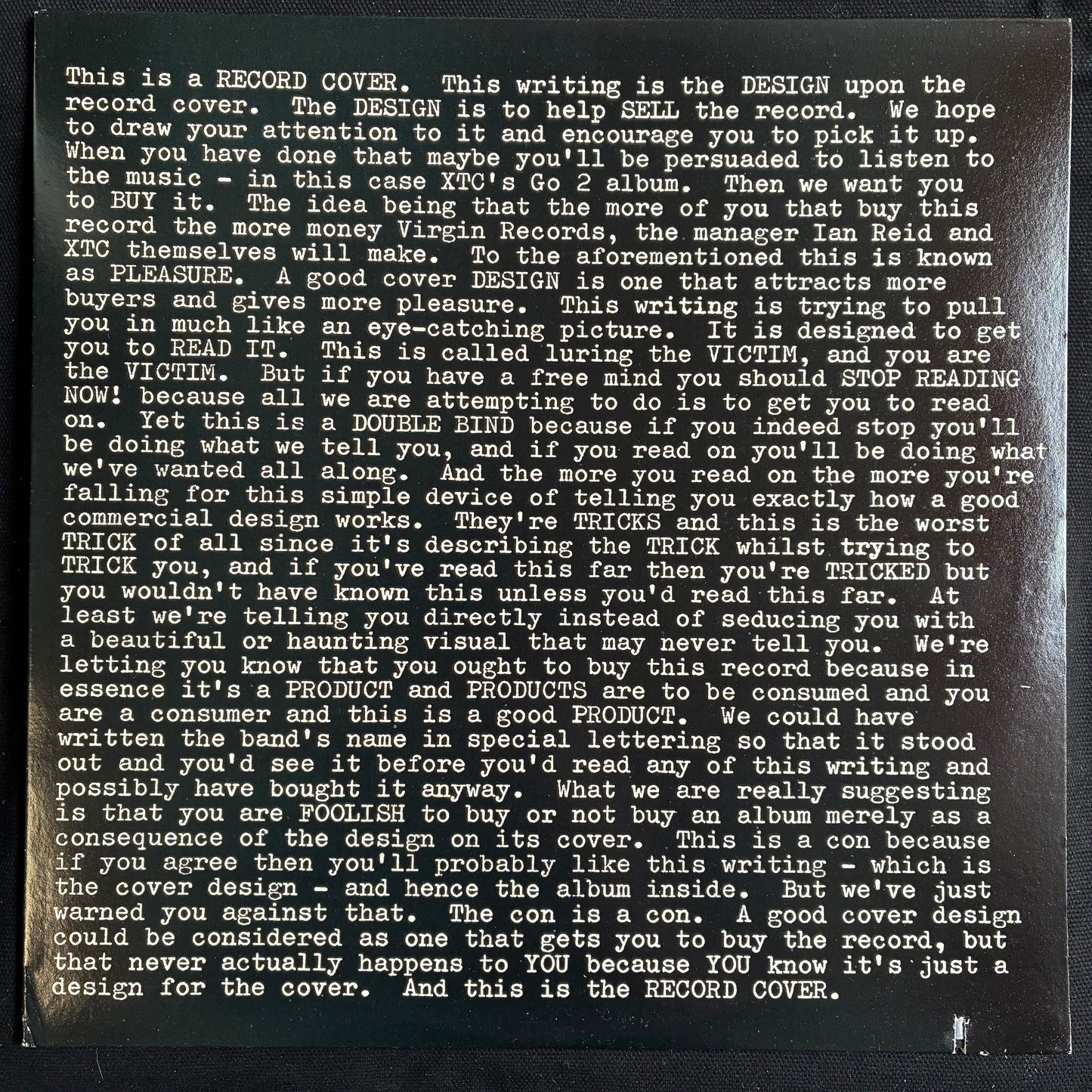 XTC - GO 2 (USED VINYL 1978 US LP M-/EX)