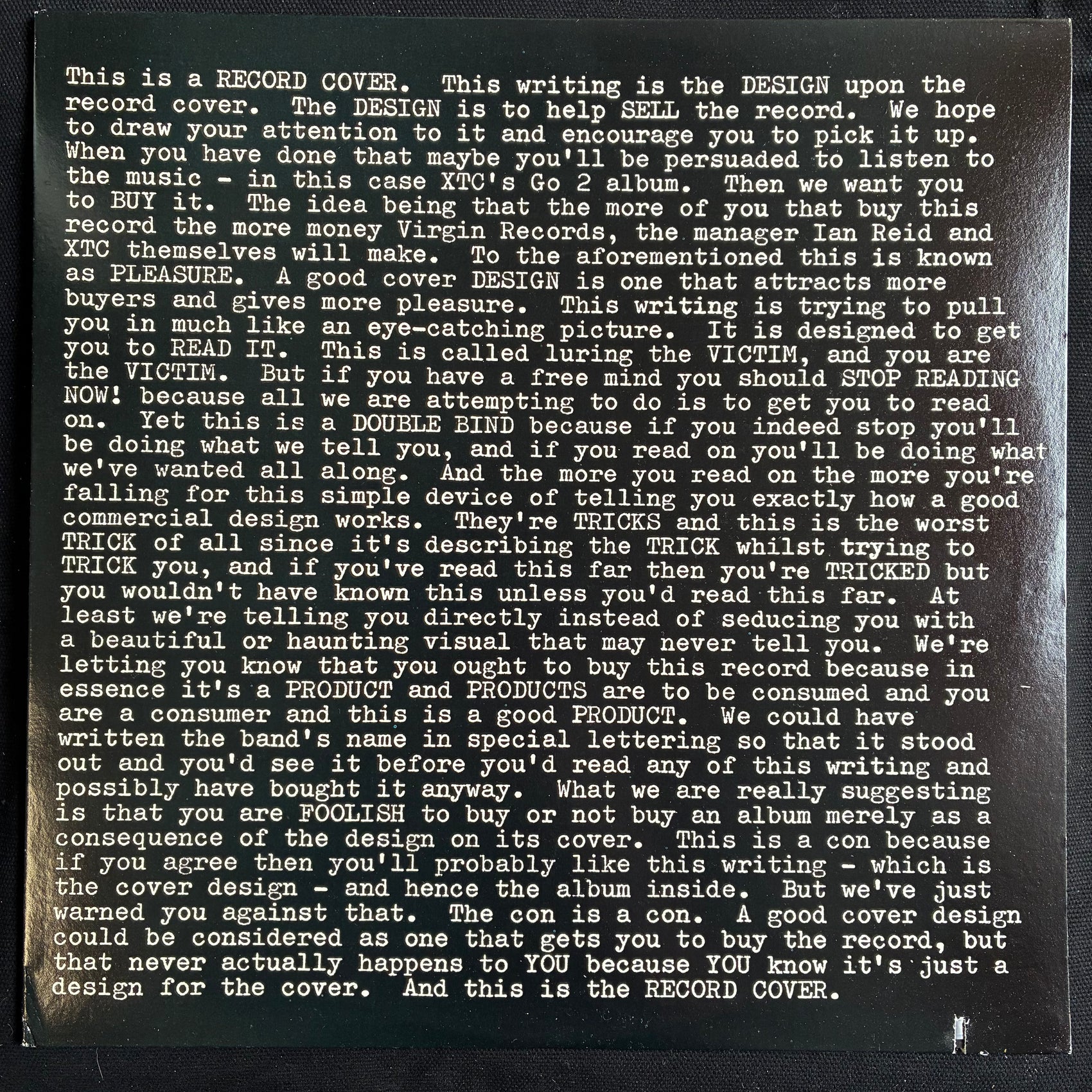 XTC - GO 2 (USED VINYL 1978 US LP M-/EX)