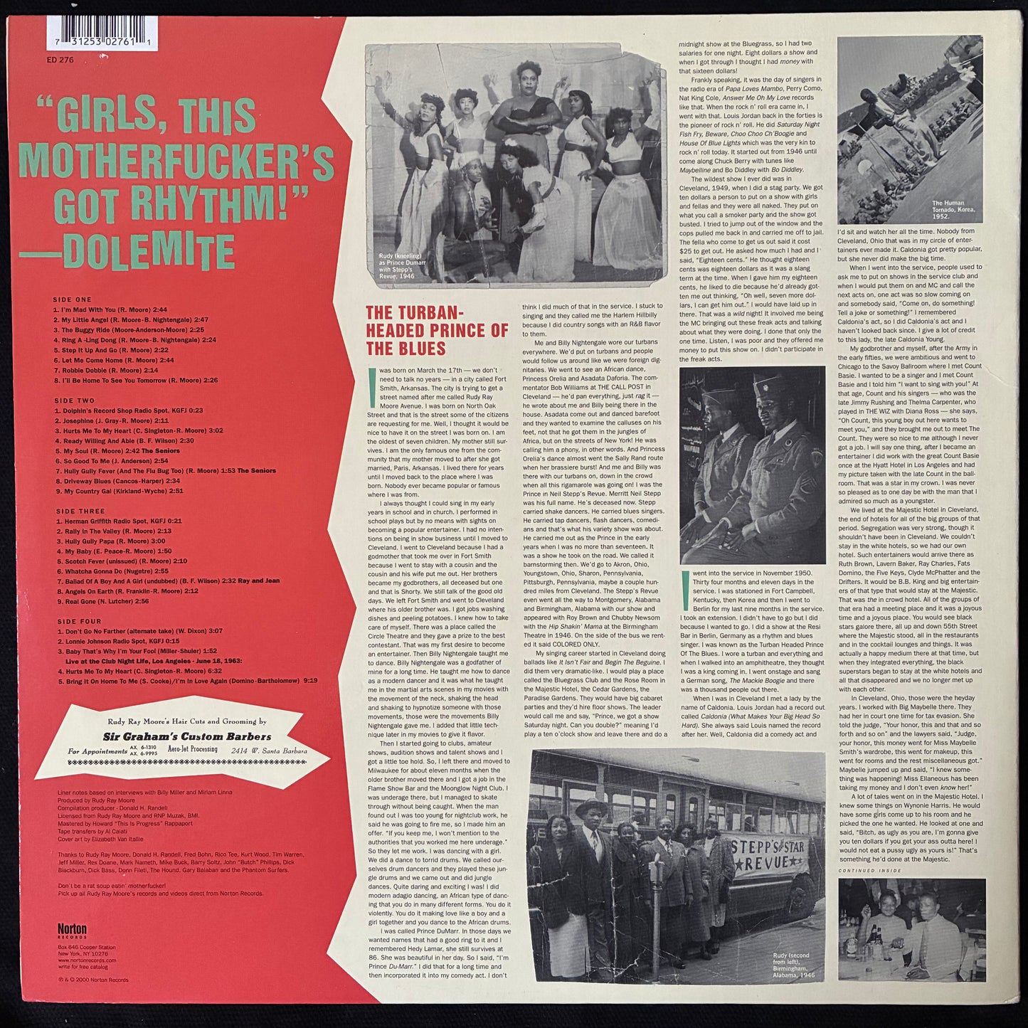 RUDY RAY MOORE - HULLY GULLY FEVER (2LP) (USED VINYL EX+/M-/M-)