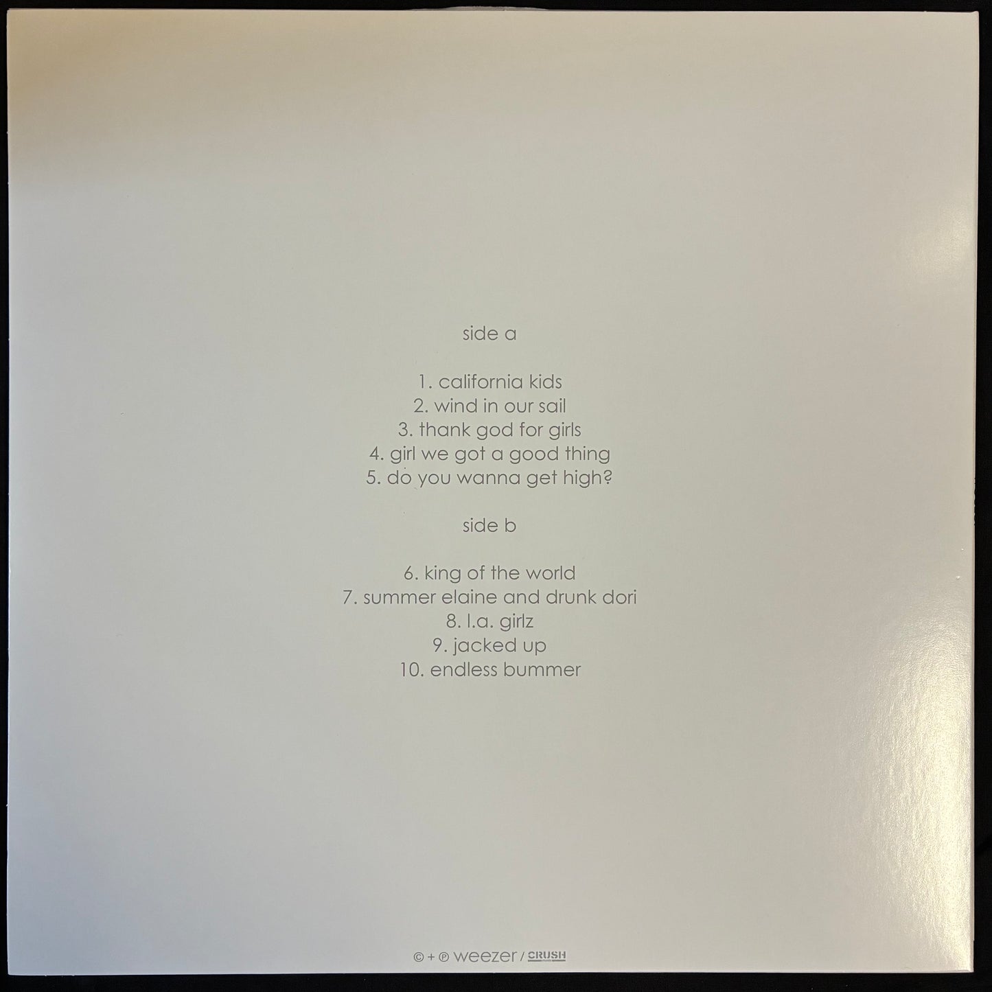 WEEZER - WEEZER (FIRST PRESSING) (WHITE/GREEN/BLUE VINYL) (USED VINYL 2016 US M-/EX+)