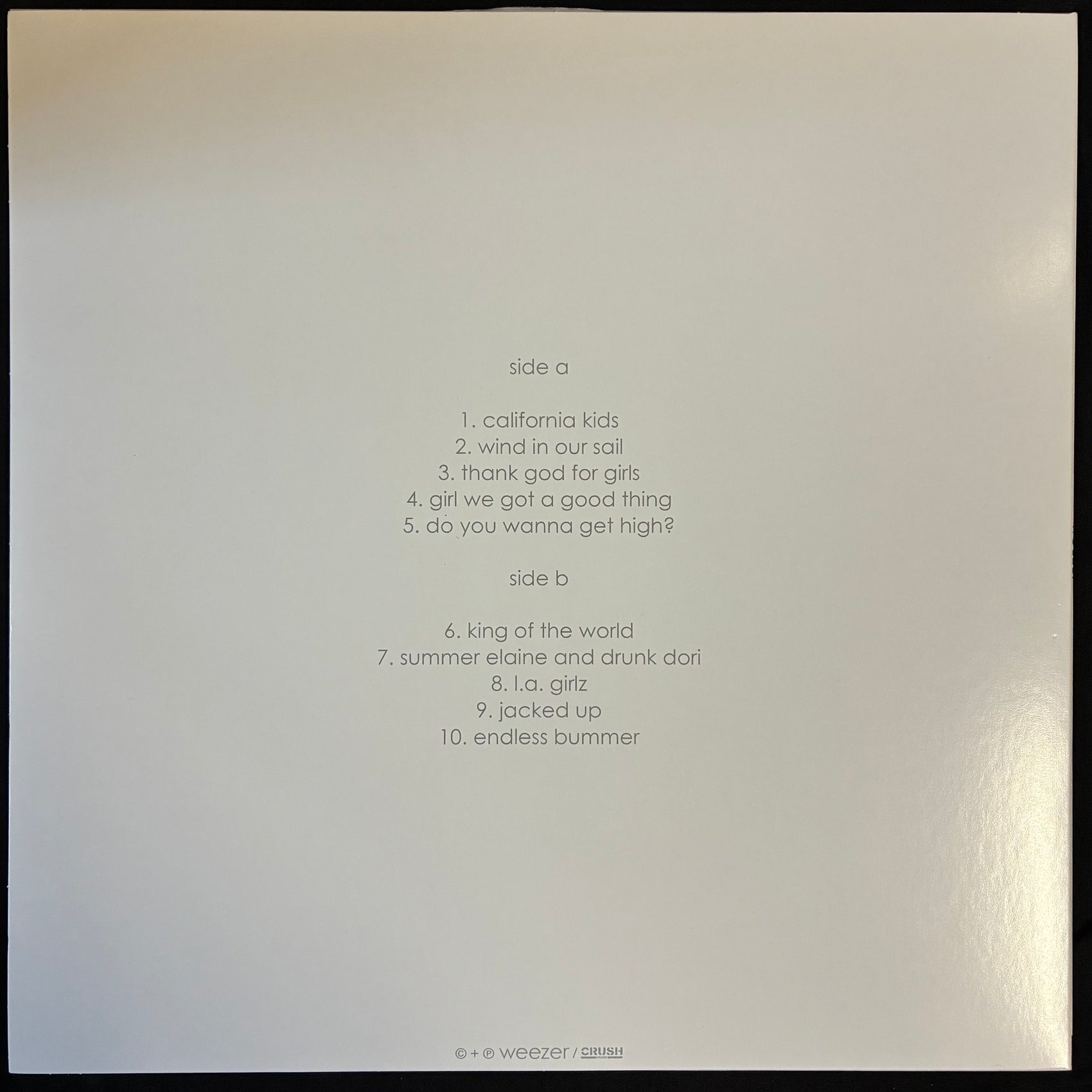 WEEZER - WEEZER (FIRST PRESSING) (WHITE/GREEN/BLUE VINYL) (USED VINYL 2016 US M-/EX+)