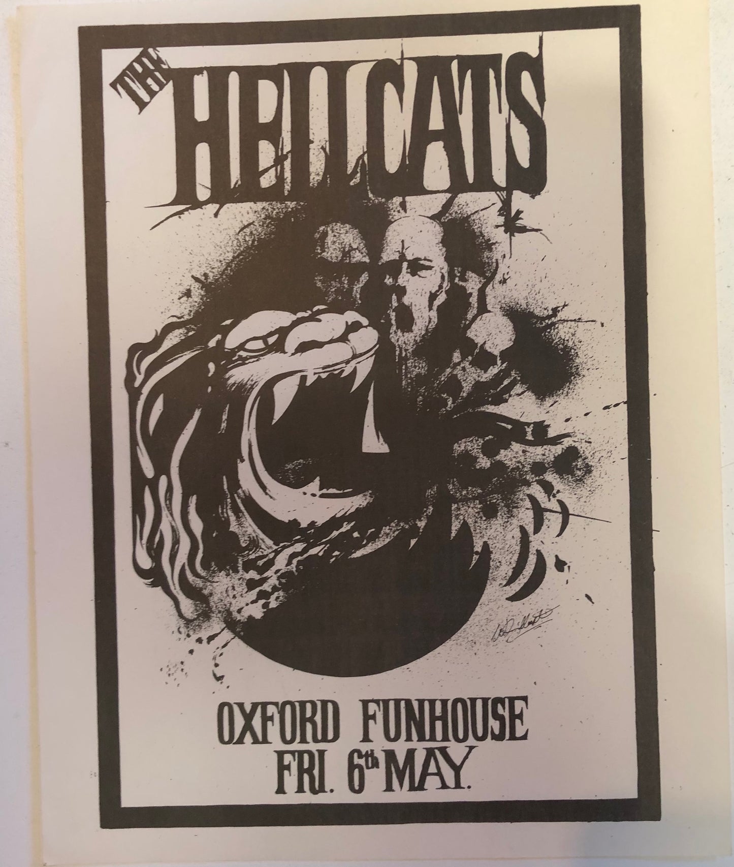 HELLCATS - OXFORD FUNHOUSE FLYER 1977