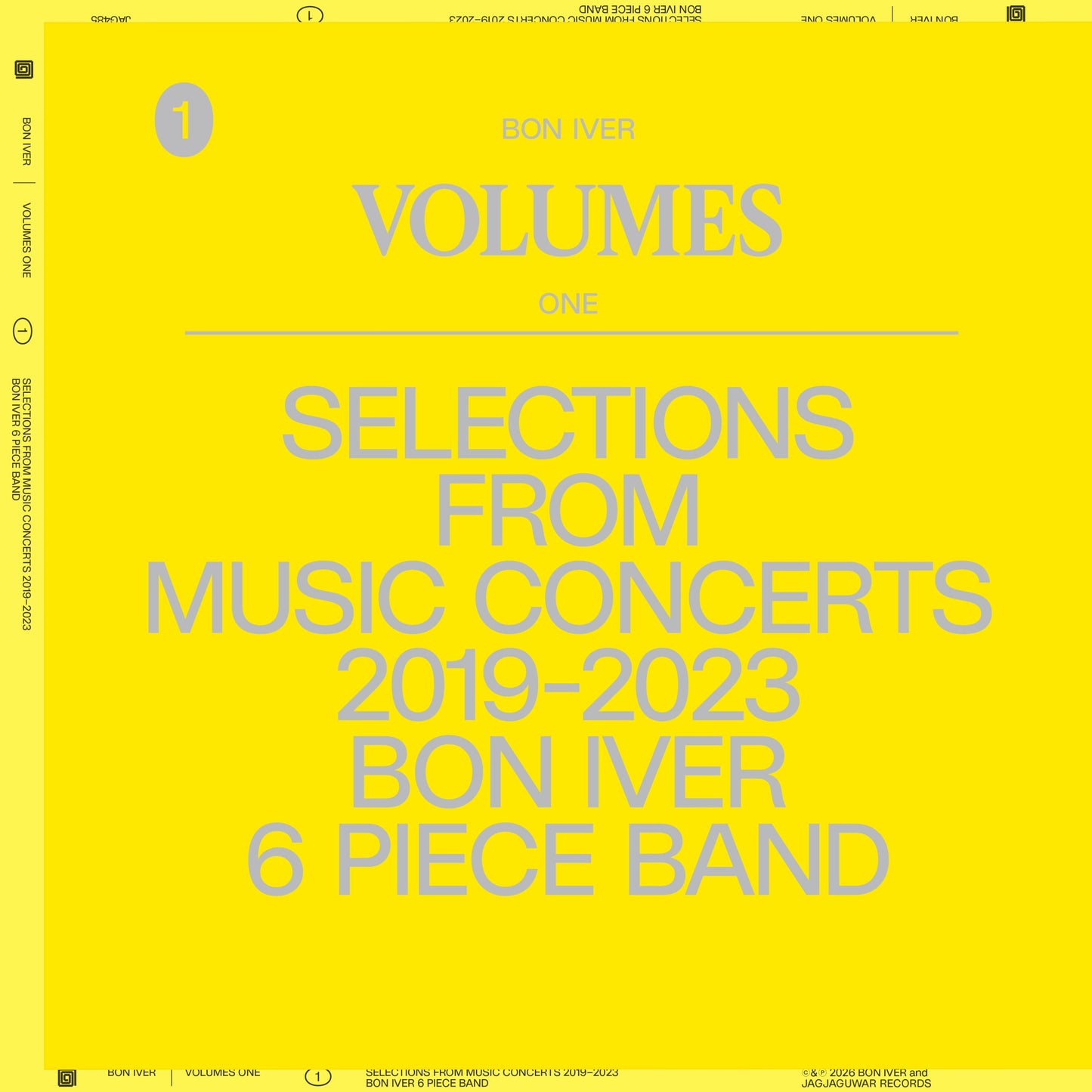 BON IVER - VOLUMES ONE: SELECTIONS FROM MUSIC CONCERTS 2019-2023 VINYL