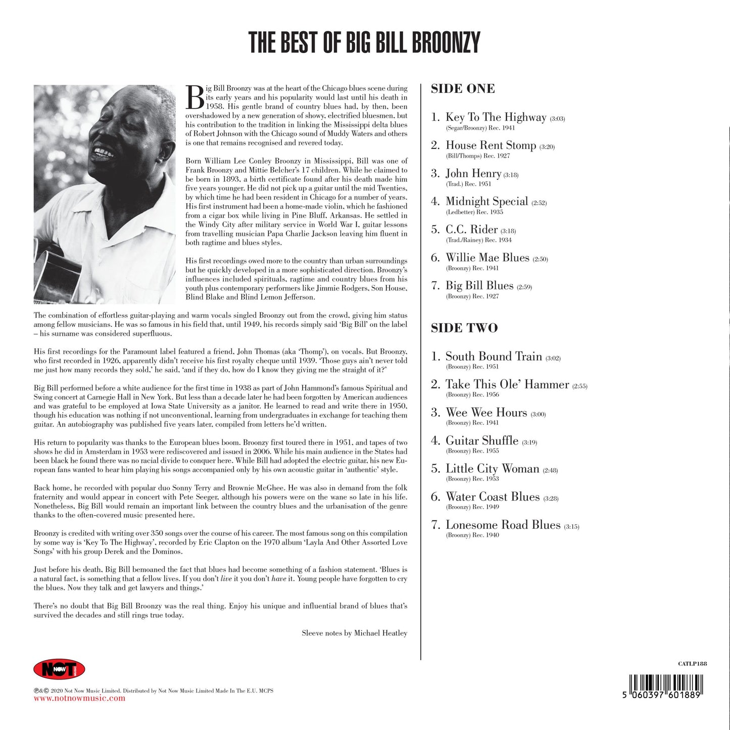BIG BILL BROONZY - THE BEST OF VINYL