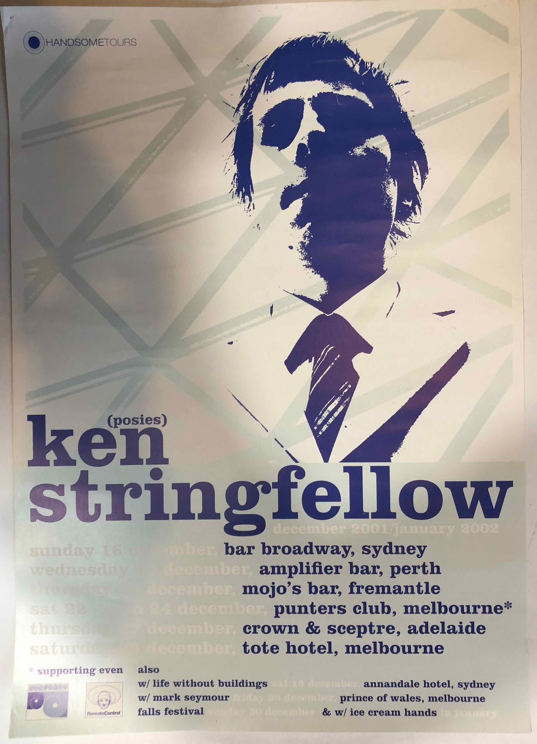 KEN STRINGFELLOW - 2001/2 AUSTRALIAN TOUR (USED) POSTER