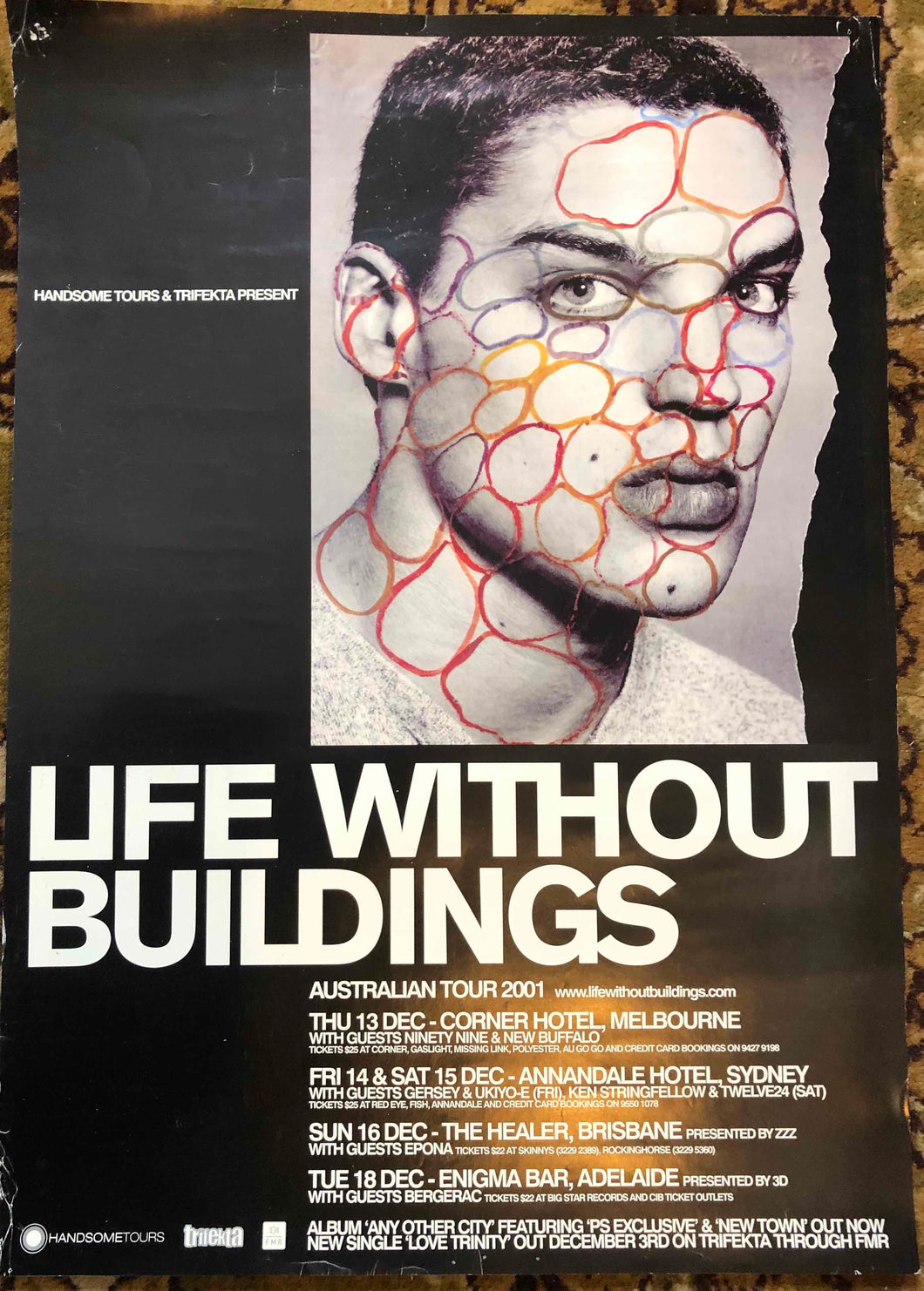 LIFE WITHOUT BUILDINGS - 2001 AUST TOUR (USED) POSTER