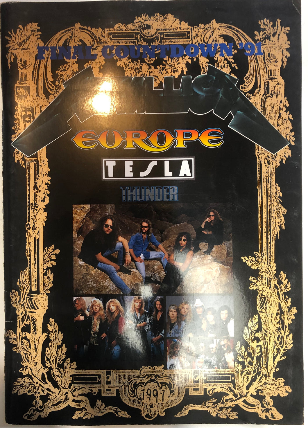 METALLICA, EUROPE, TESLA, THUNDER - 1991 JAPANESE TOUR BOOK (USED)