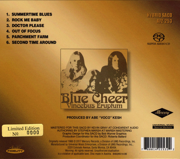 BLUE CHEER - VINCEBUS ERUPTUM (AUDIO FIDELITY) HYBRID SACD