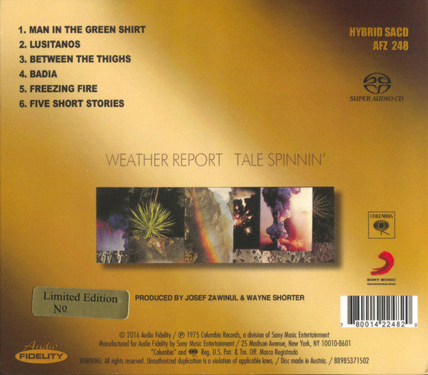 WEATHER REPORT - TALE SPINNIN' (AUDIO FIDELITY) HYBRID SACD