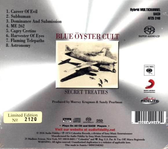 BLUE ÖYSTER CULT - SECRET TREATIES (AUDIO FIDELITY) HYBRID SACD
