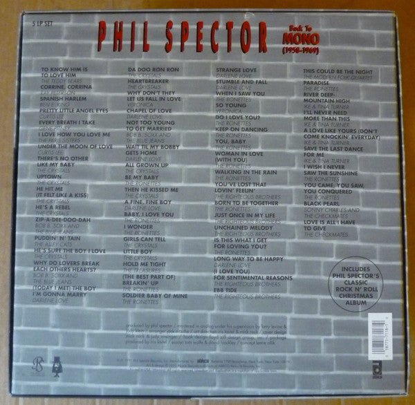 VARIOUS ARTISTS - PHIL SPECTOR: BACK TO MONO (USED MINT-/MINT-) 4CD BOX SET