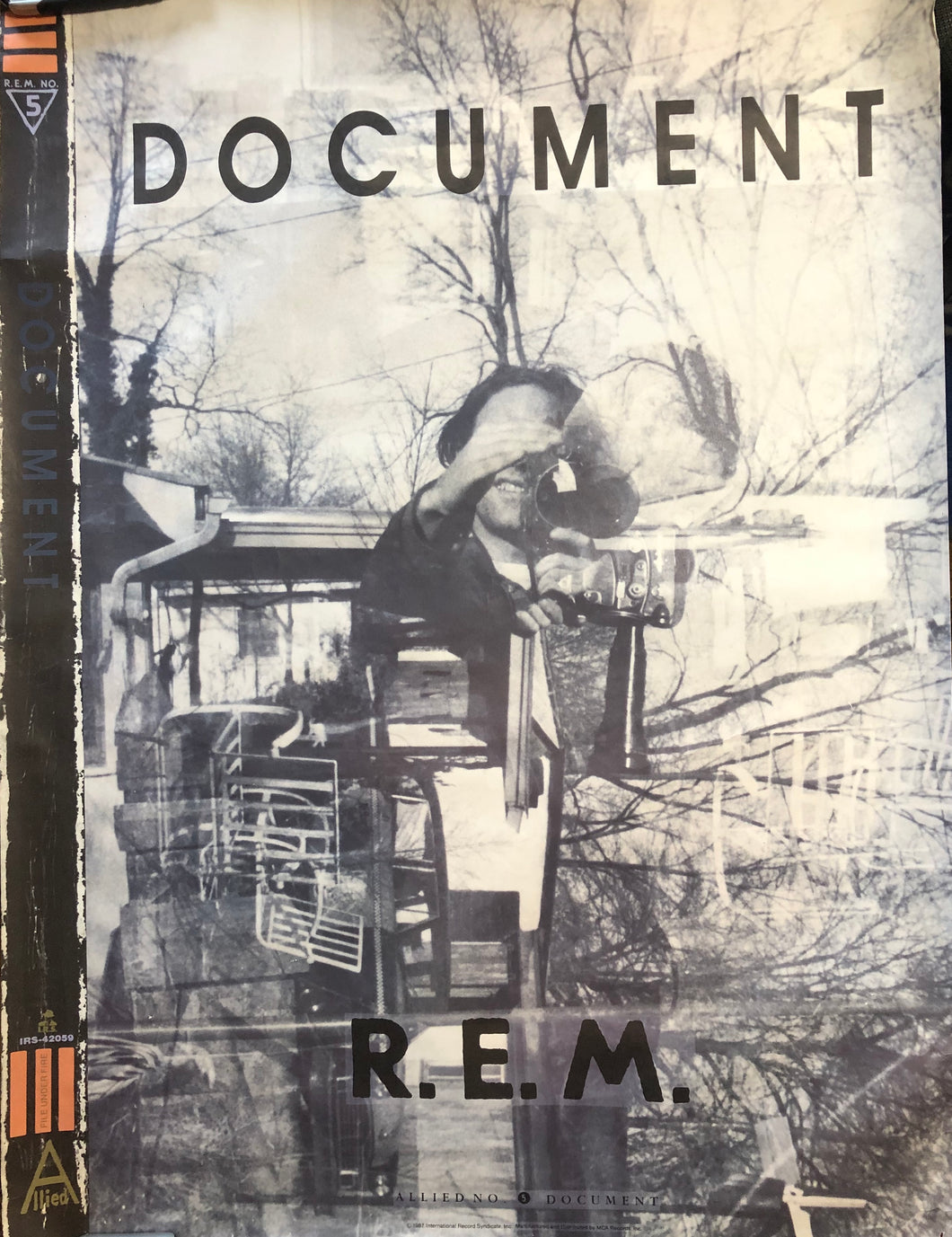 R.E.M. - DOCUMENT (USED) PROMO POSTER