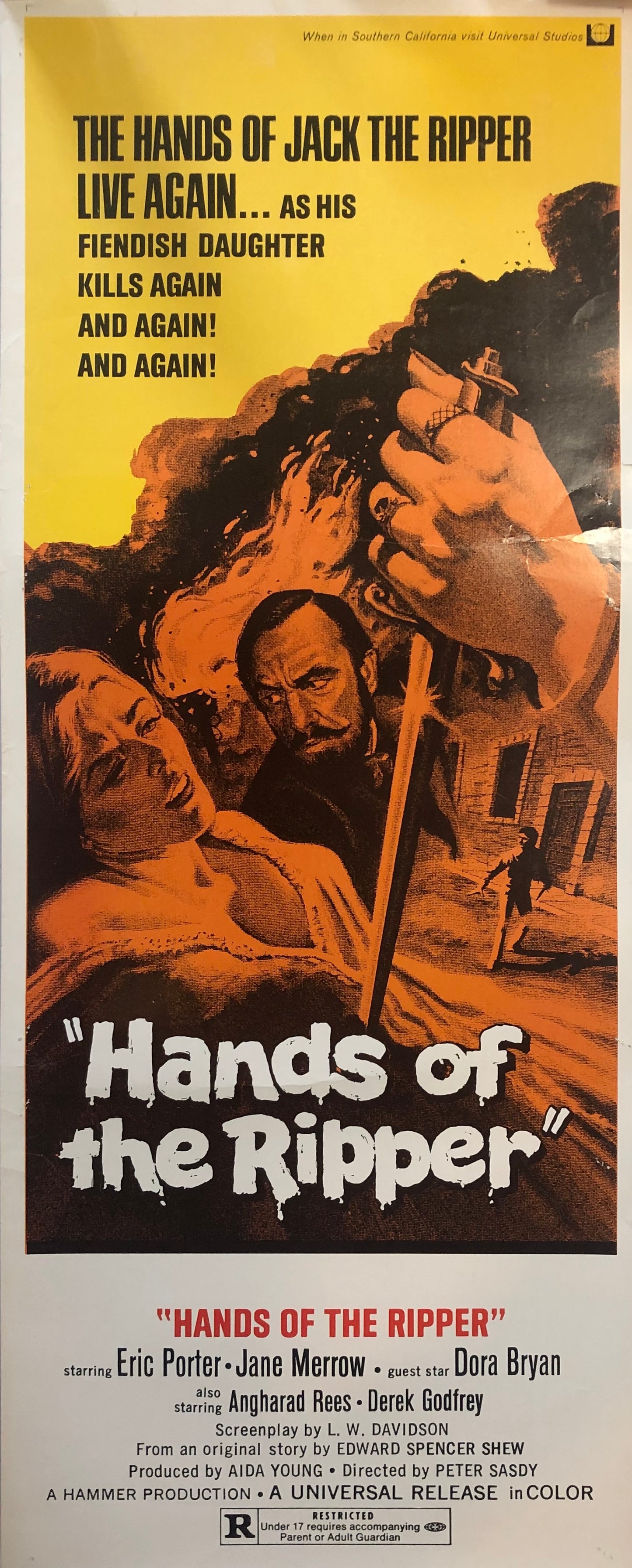 HANDS OF THE RIPPER - (USED) MOVIE POSTER