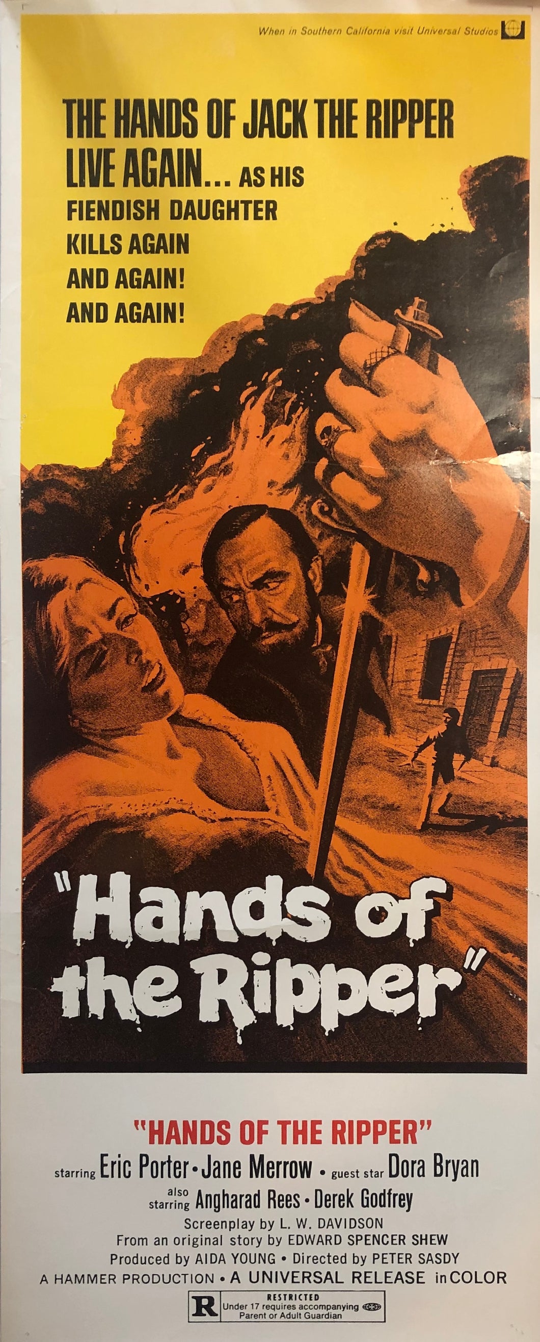HANDS OF THE RIPPER - (USED) MOVIE POSTER