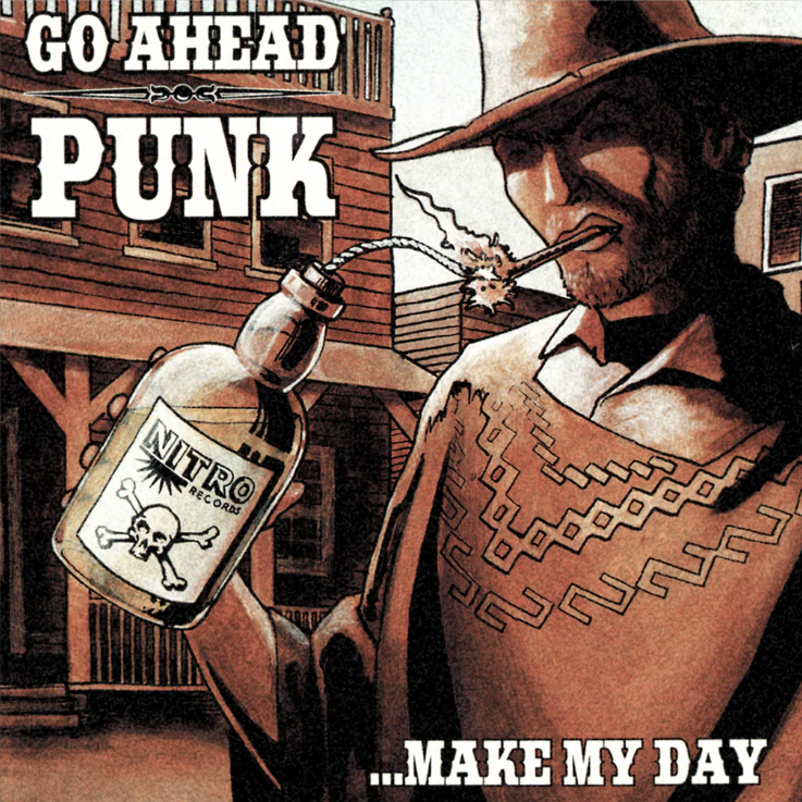 VARIOUS ARTISTS - PUNK ROCK TIME MACHINE SET FOR THE 90'S: GO AHEAD PUNK, MAKE MY DAY (ORANGE SPLATTER COLOURED) VINYL JUNE RSD 2022
