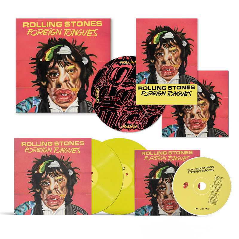 ROLLING STONES - FOREIGN TONGUES (YELLOW COLOURED) (WITH SLIPMAT, ART PRINT AND BLURAY) VINYL