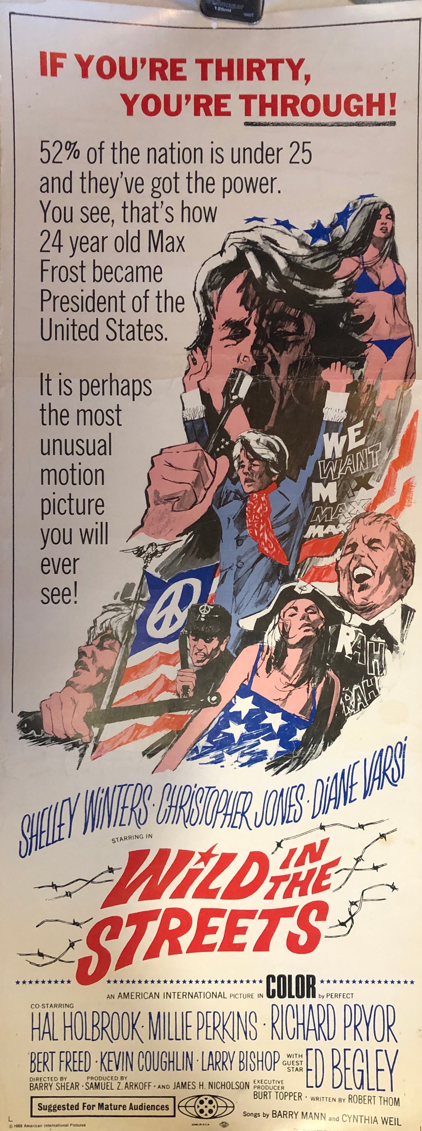 WILD IN THE STREETS DAYBILL POSTER