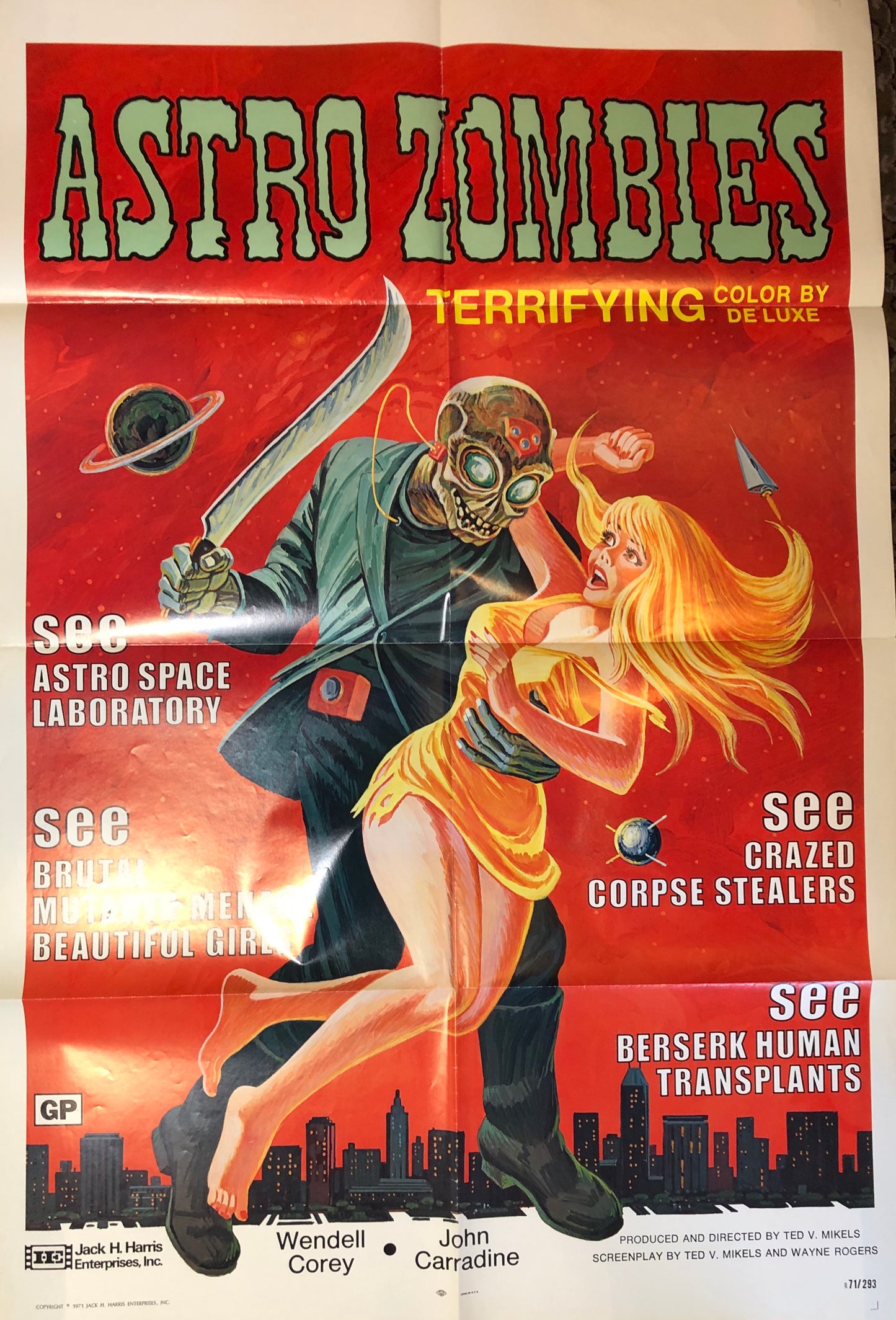 ASTRO-ZOMBIES - (USED) MOVIE POSTER