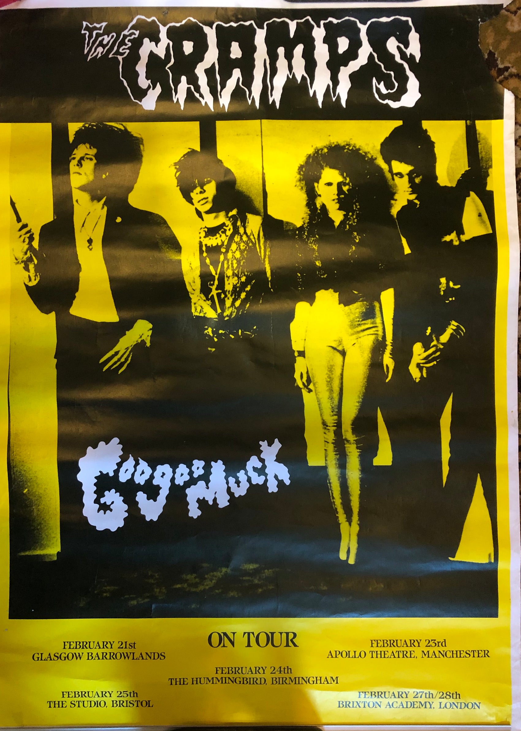 CRAMPS - U.K. TOUR 1991 (USED) POSTER