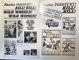 FASTER, PUSSCAT! KILL! KILL - (USED) PRESS BOOK