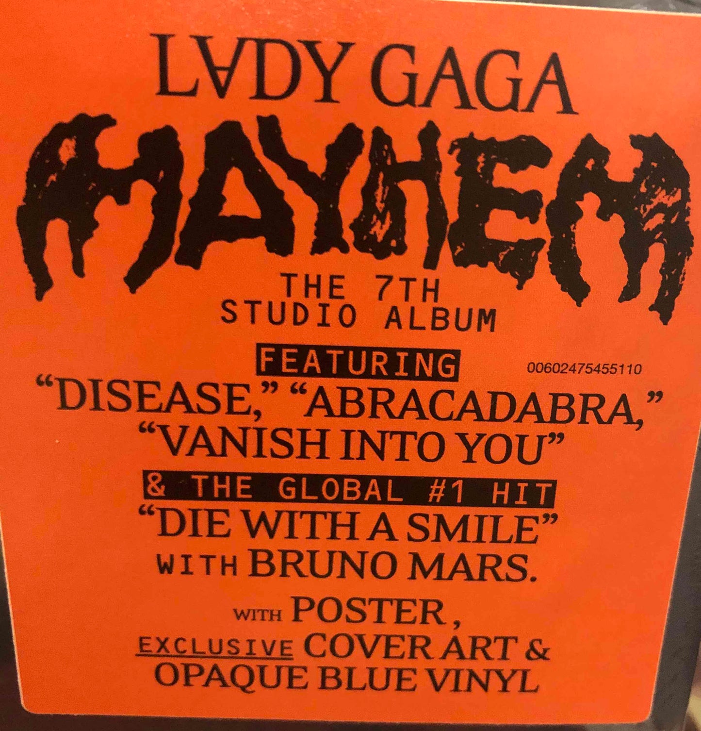LADY GAGA - MAYHEM (COLOURED VINYL 2LP) VINYL