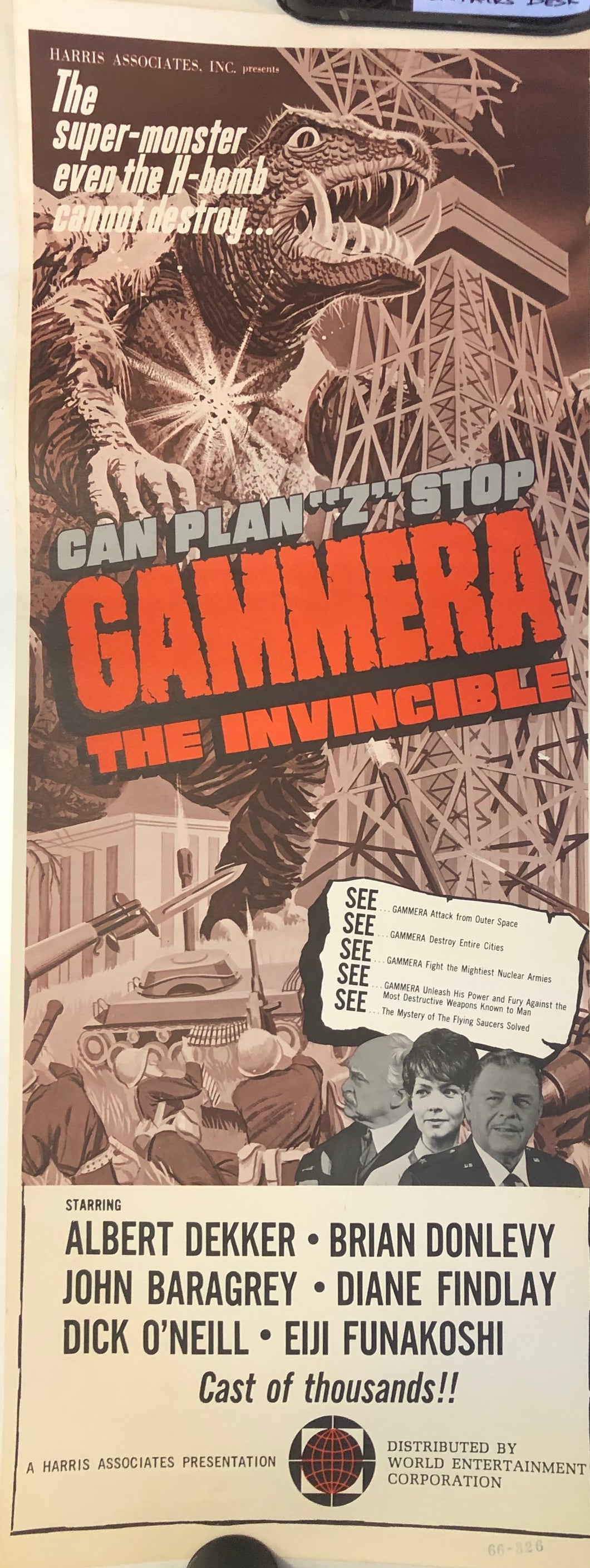 GAMMERA - 1965 U.S. DAYBILL