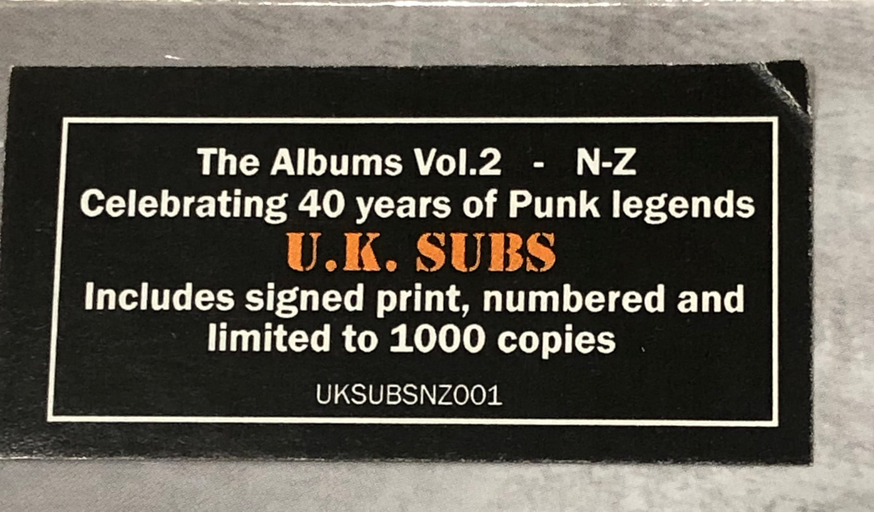 UK SUBS - THE ALBUMS VOL 2 N - Z (15 x CD BOX SET) SIGNED!