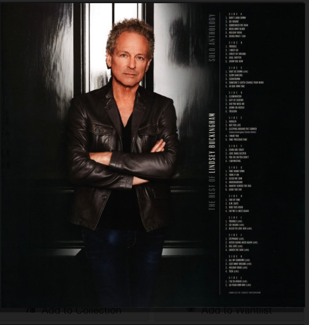 LINDSEY BUCKINGHAM - SOLO ANTHOLOGY: THE BEST OF LINDSEY BUCKINGHAM (6 x LP BOX SET) VINYL