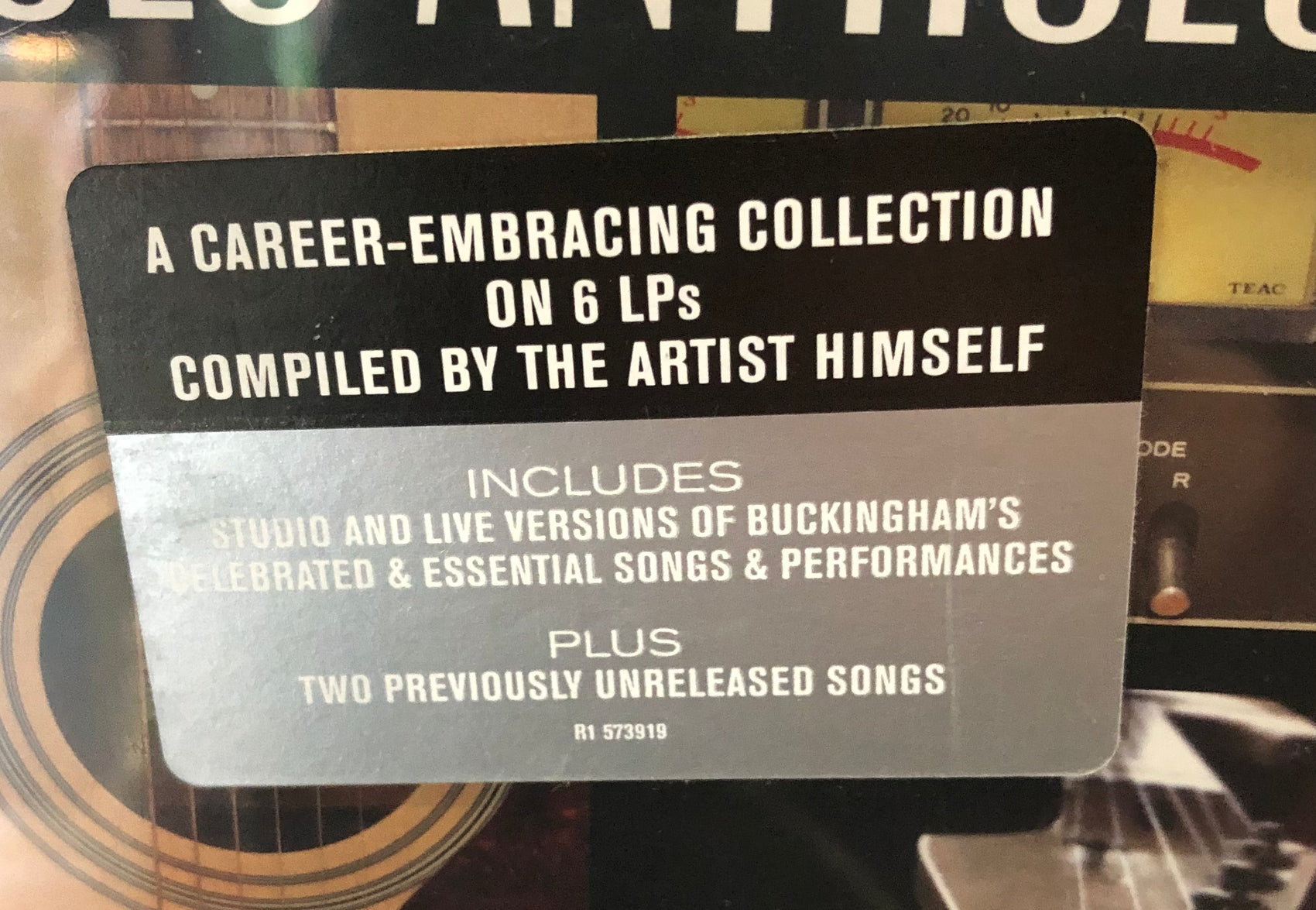 LINDSEY BUCKINGHAM - SOLO ANTHOLOGY: THE BEST OF LINDSEY BUCKINGHAM (6 x LP BOX SET) VINYL