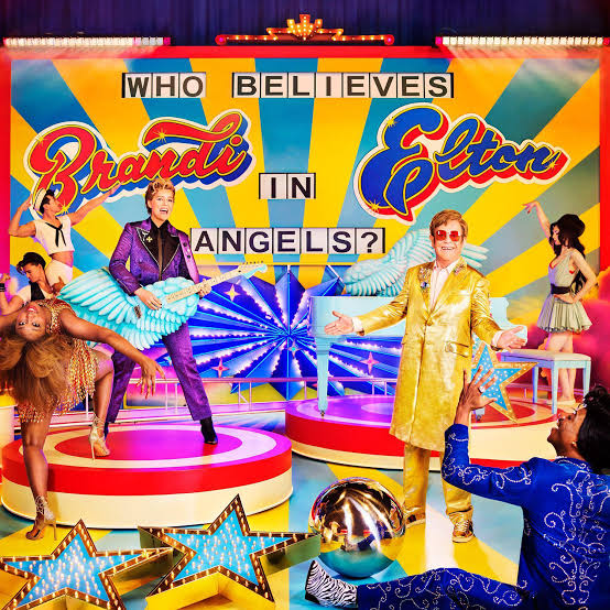 ELTON JOHN AND BRANDI CARLILE - WHO BELIEVES IN ANGELS (2LP) (TRI COLOURED) VINYL
