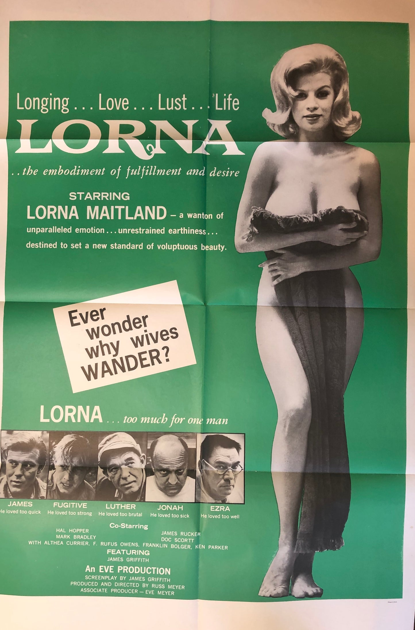 RUSS MEYER'S LORNA - (USED) MOVIE POSTER