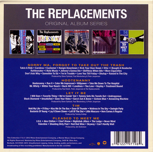 REPLACEMENTS - ORIGINAL ALBUM SERIES (5CD) CD
