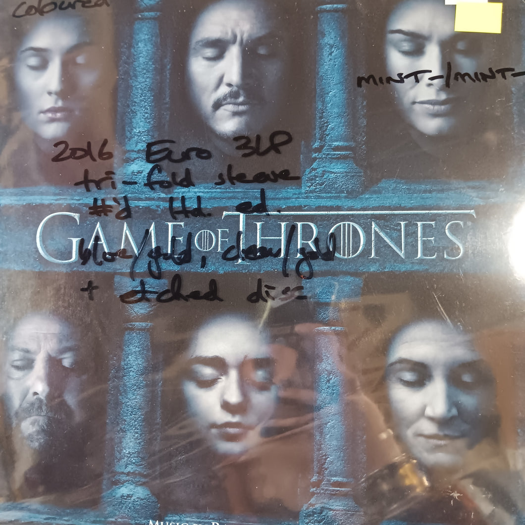 VARIOUS ARTISTS - GAME OF THRONES SEASON 6 OST SOUNDTRACK (COLOURED) (2LP) (USED VINYL 2016 EURO M-/M-)