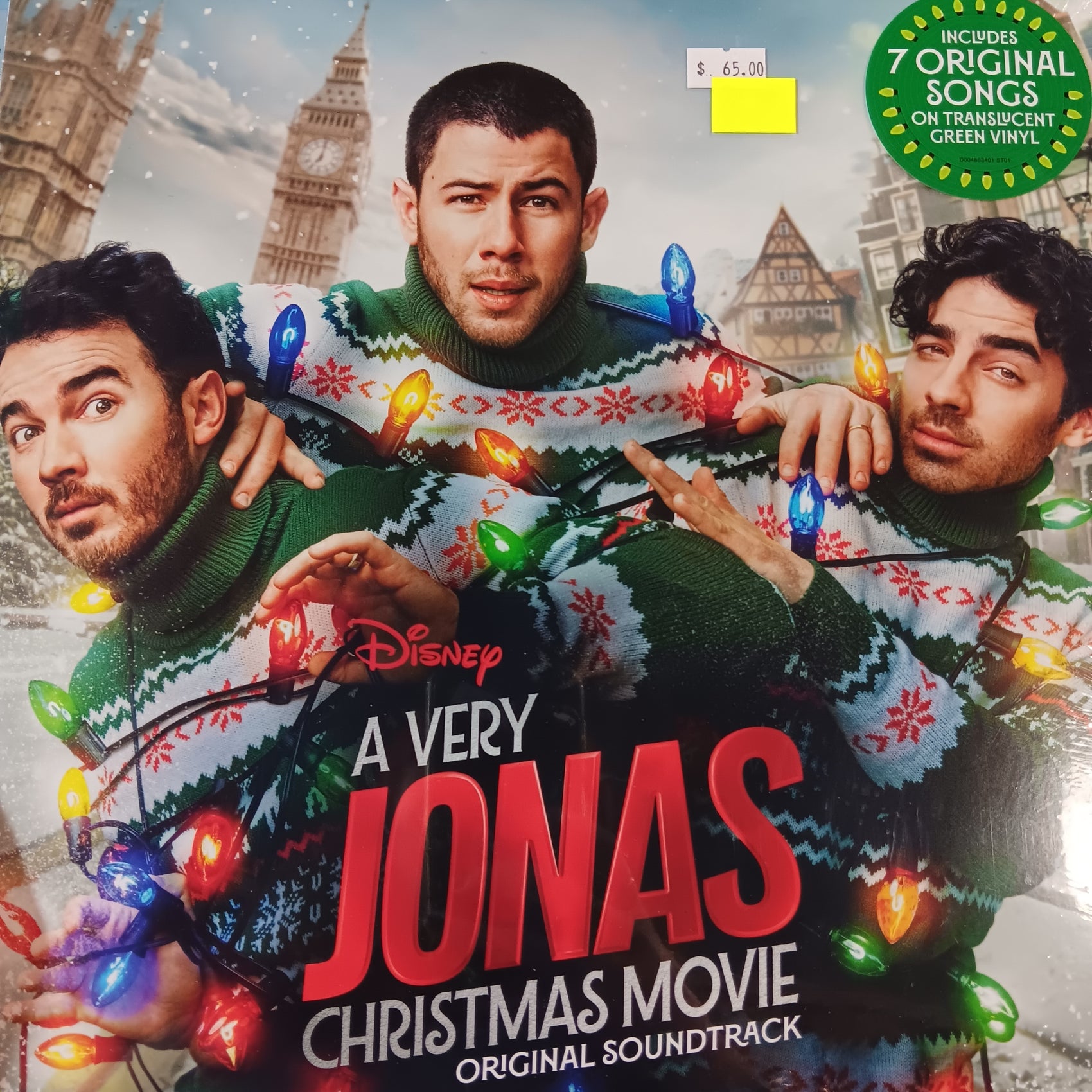 JONAS BROTHERS - A VERY JONAS CHRISTMAS MOVIE SOUNDTRACK (GREEN COLOURED) VINYL
